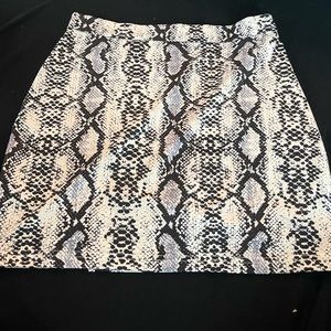 SHEIN Snake Skin Black & White Mini Skirt